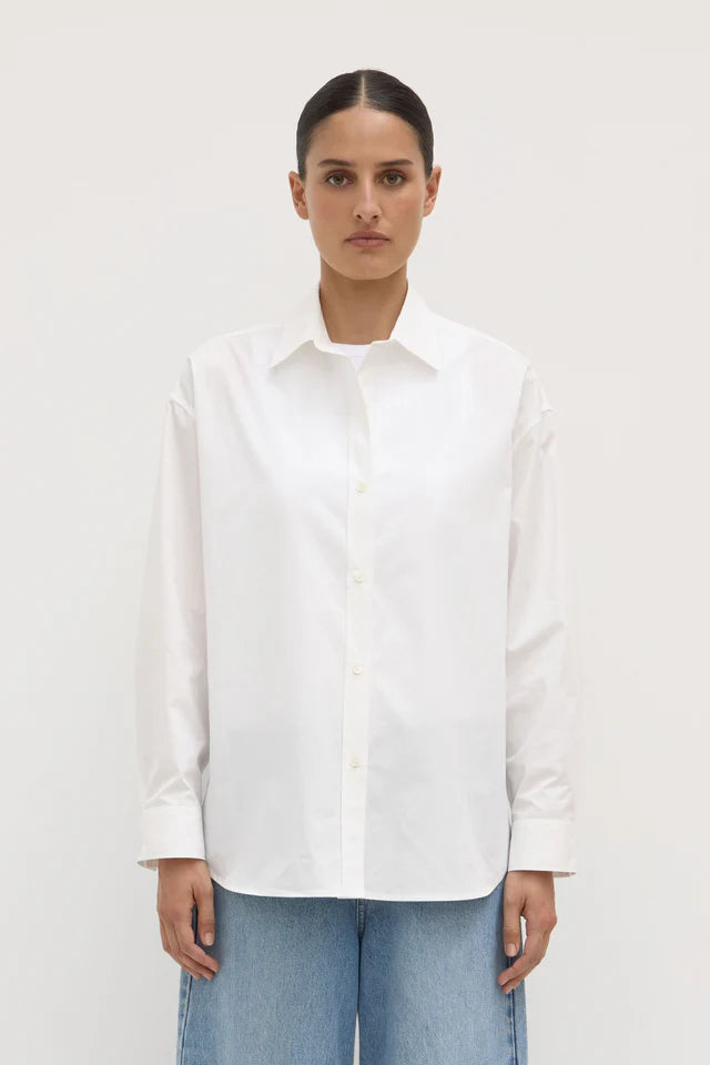 Assembly Label - Marigold Poplin Long Sleeve Shirt - White