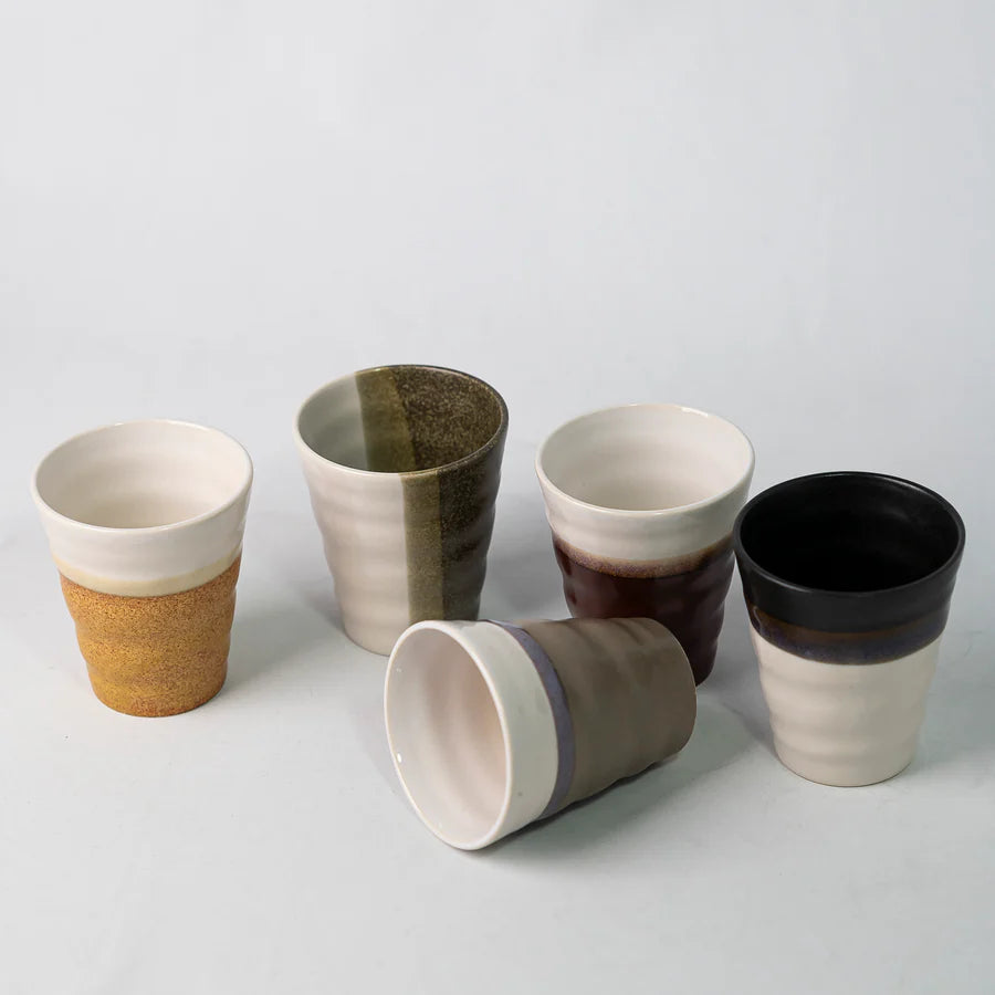 Naibu - Earthy Tones &amp; White Cup Set