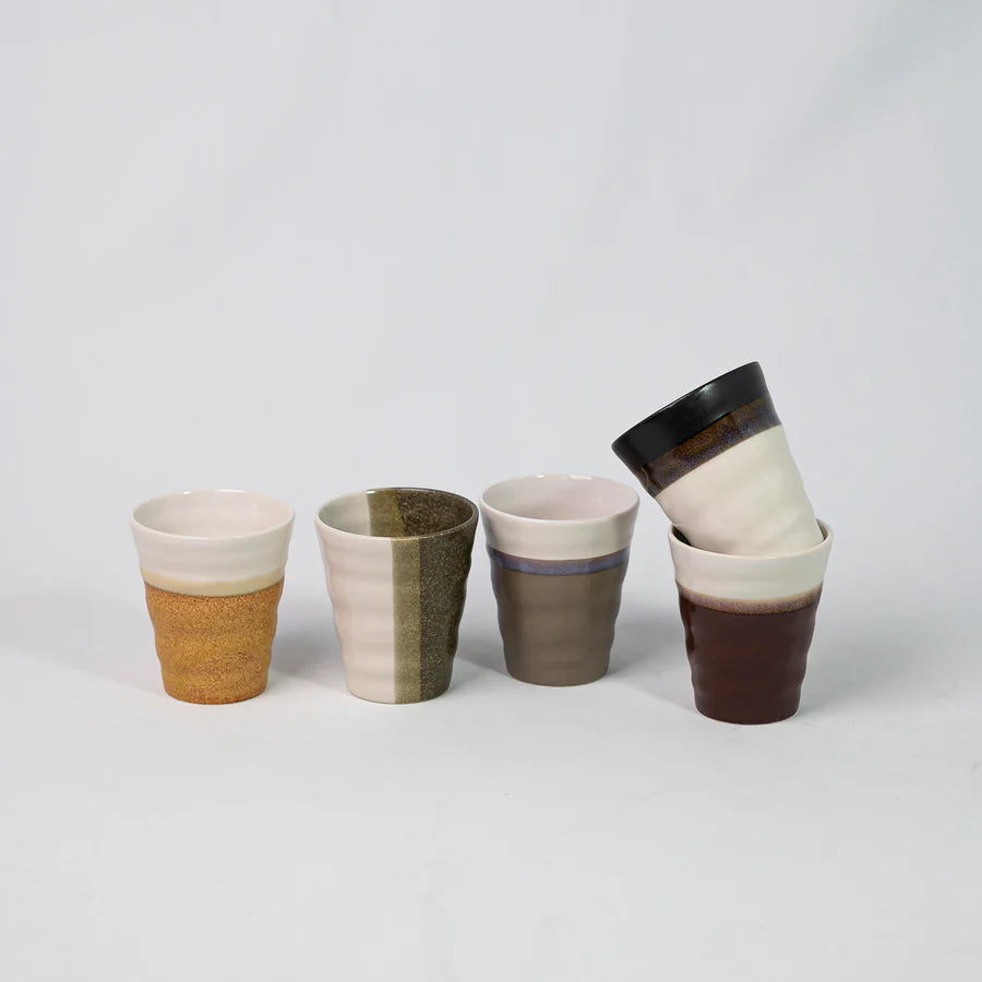 Naibu - Earthy Tones &amp; White Cup Set