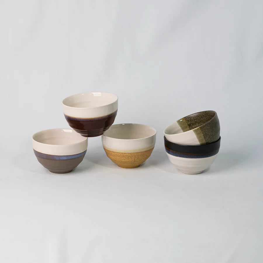 Naibu - Earthy Tones &amp; White Bowl Set