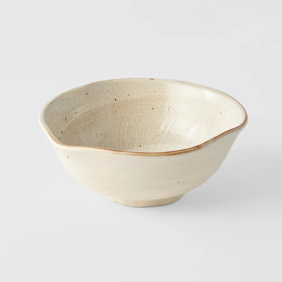 Naibu - Spiral Sand Large Uneven Bowl