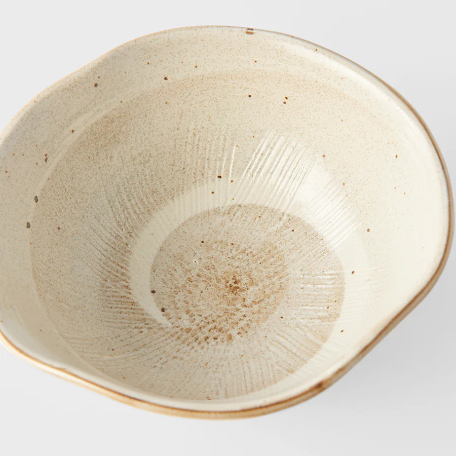 Naibu - Spiral Sand Large Uneven Bowl