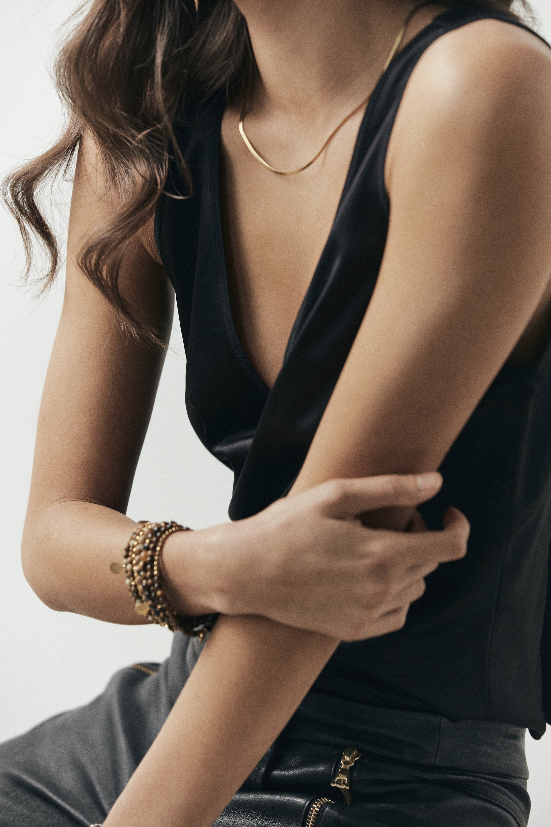 Silk &amp; Steel - In The Detail Bracelet Tigers Eye + Gold