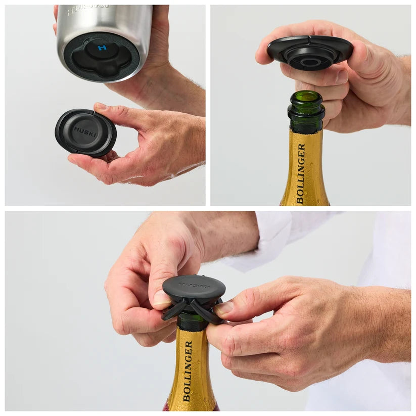 Huski - Bubblelock Bottle Stopper - Black