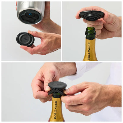 Huski - Bubblelock Bottle Stopper - Black