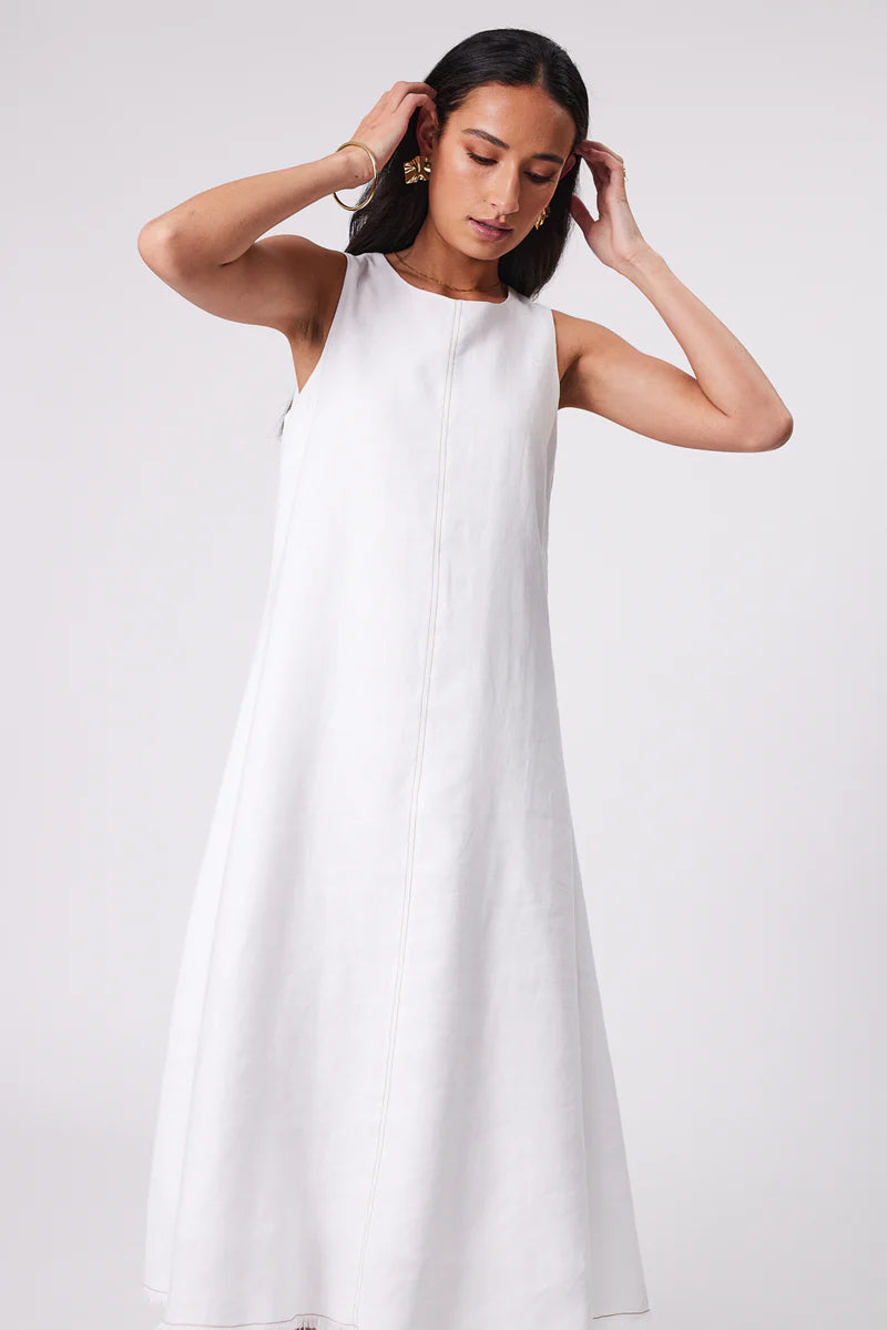 Marlow - Florence Linen Dress - White