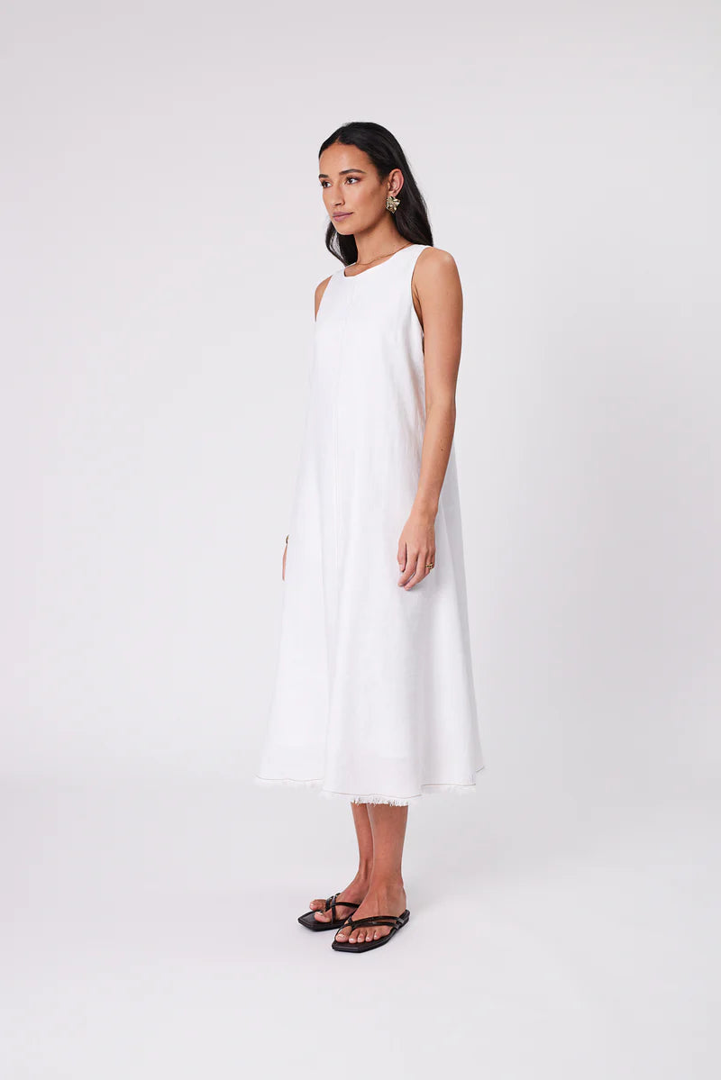 Marlow - Florence Linen Dress - White