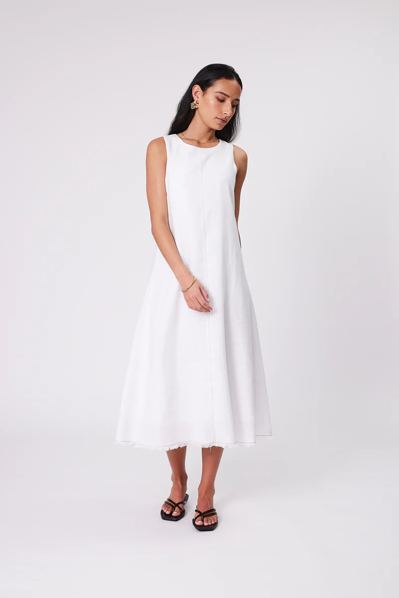 Marlow - Florence Linen Dress - White