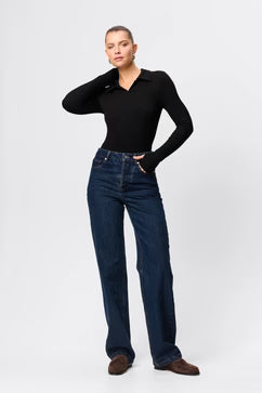 Mossman Florence Polo Top - Black