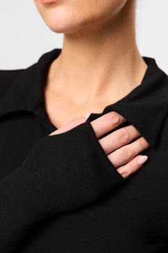 Mossman Florence Polo Top - Black