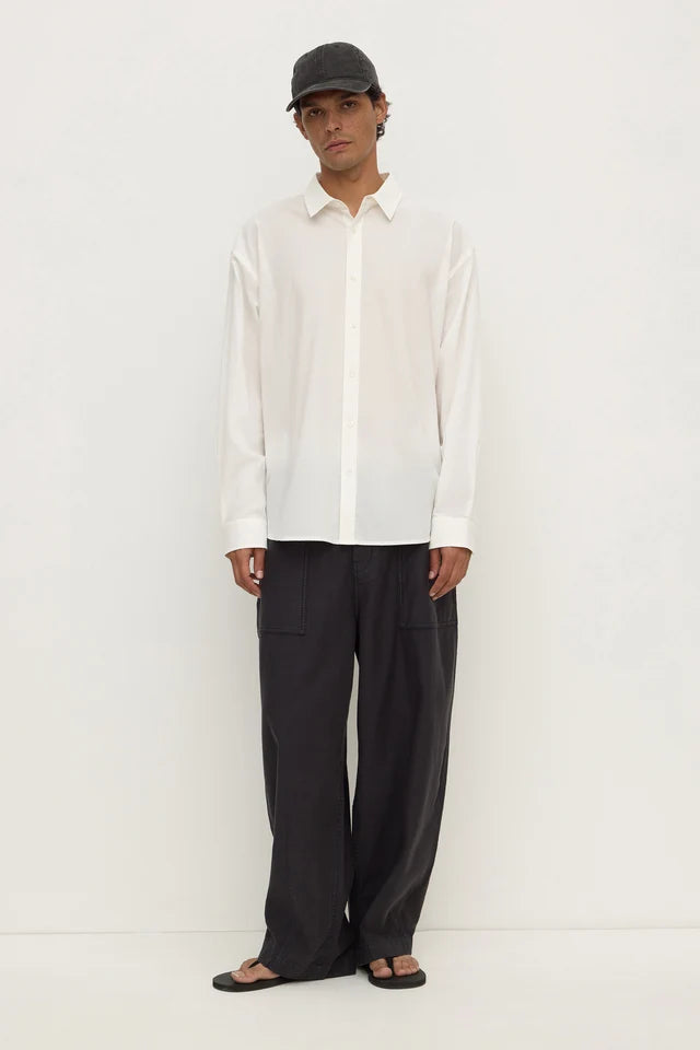 Assembly Label - Franco Long Sleeve Shirt - White