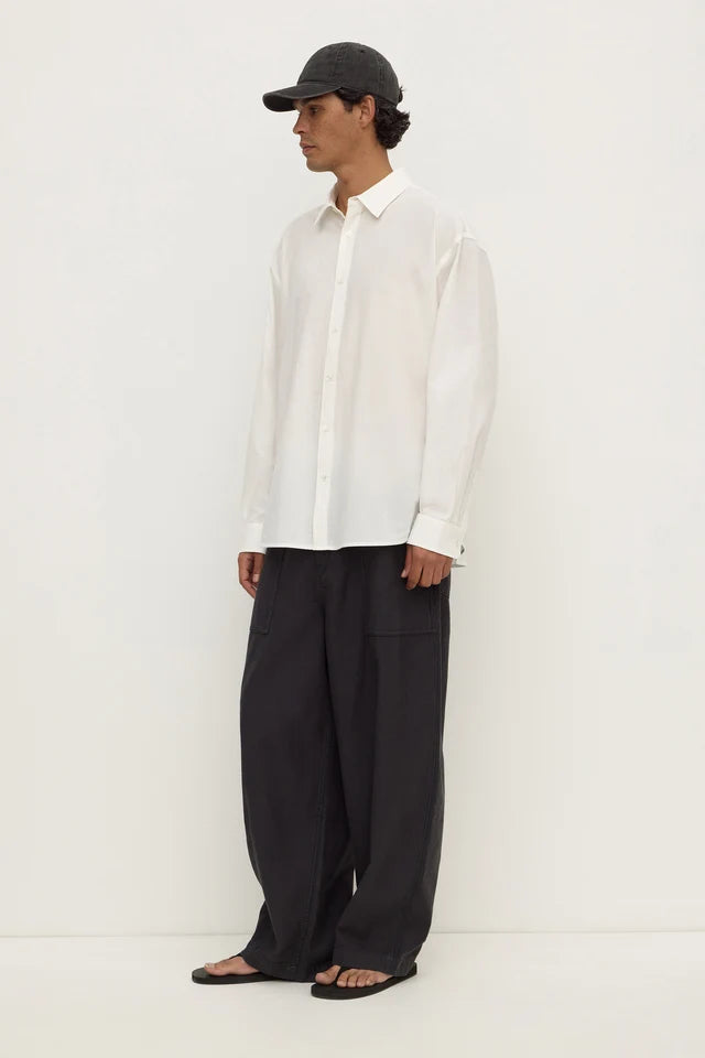 Assembly Label - Franco Long Sleeve Shirt - White