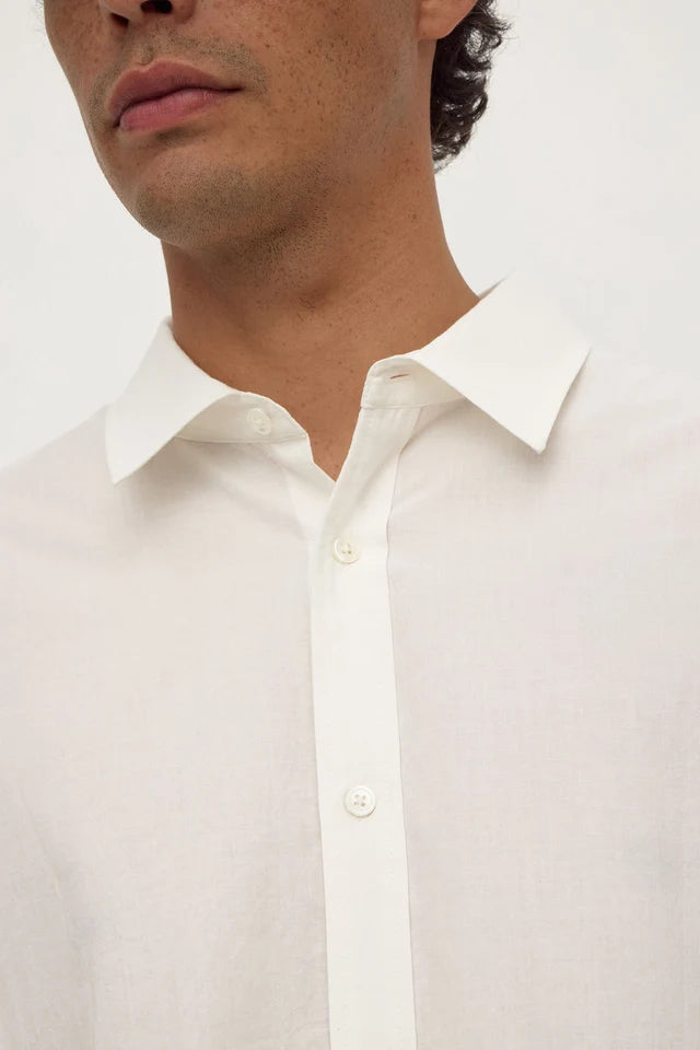 Assembly Label - Franco Long Sleeve Shirt - White
