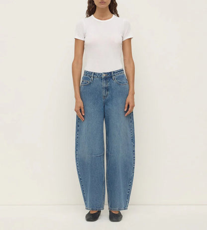 Assembly Label - High Rise Barrel Jean - Classic Blue