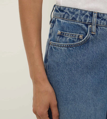 Assembly Label - High Rise Barrel Jean - Classic Blue