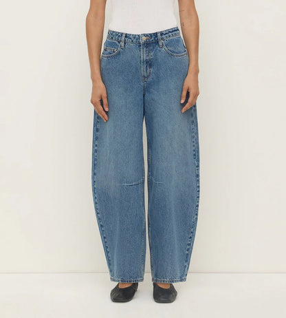 Assembly Label - High Rise Barrel Jean - Classic Blue