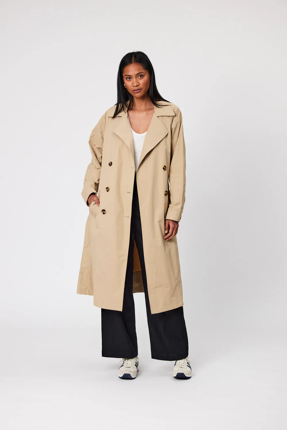 Marlow - Hybrid Trench Coat Camel Natural