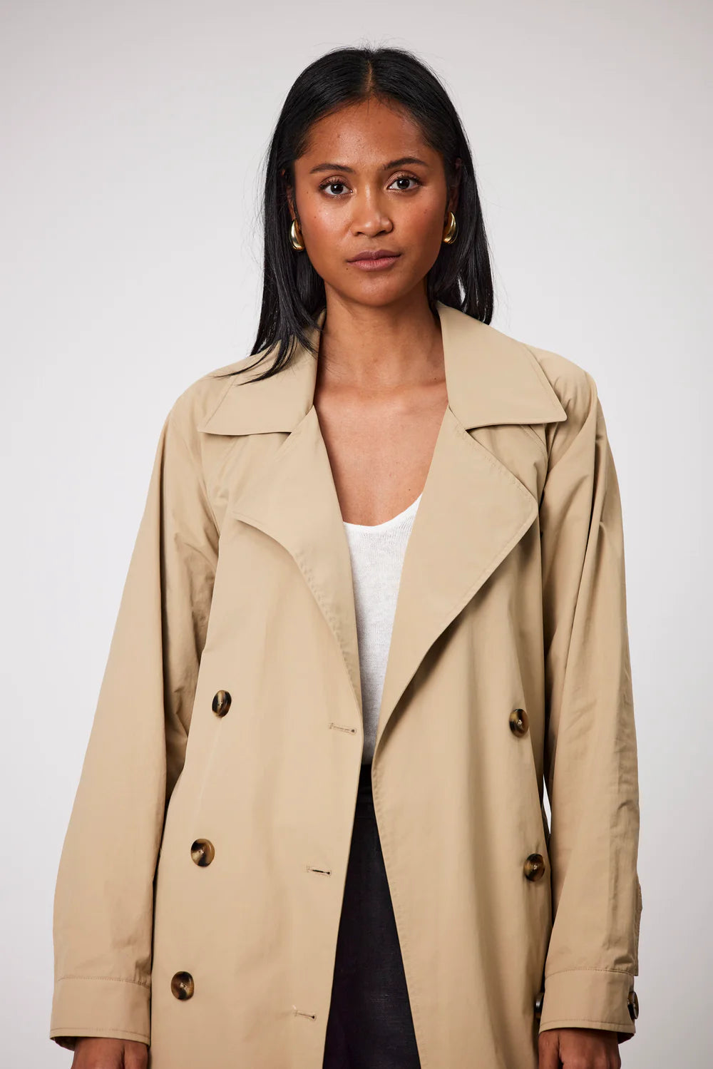 Marlow - Hybrid Trench Coat Camel Natural