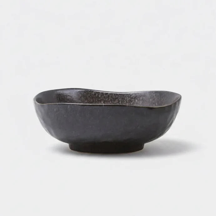 NAIBU - MATTE BLACK LARGE UNEVEN BOWL