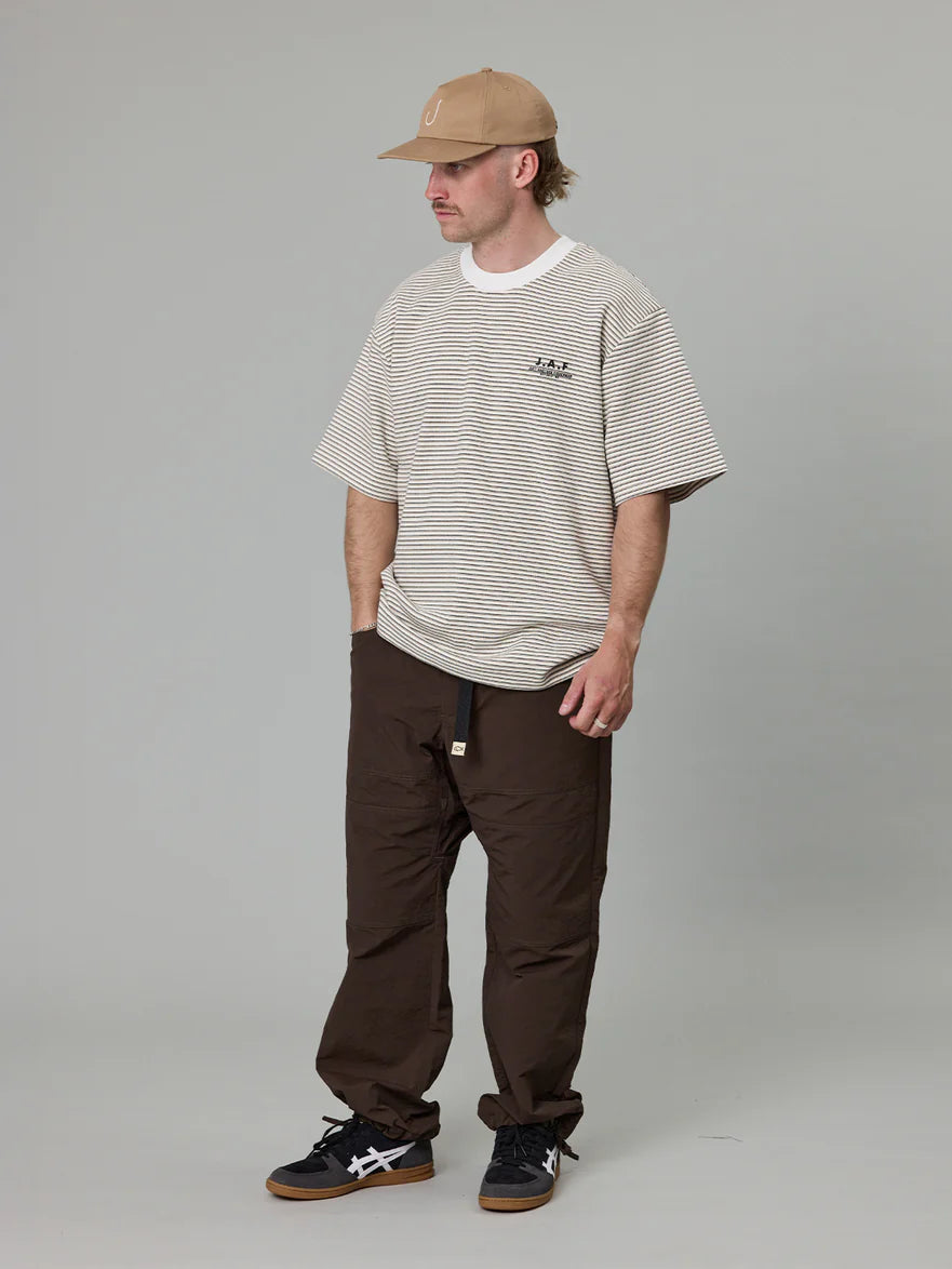 Just Another Fisherman - J.A.F Heavy Shore Tee - Off White Stripe