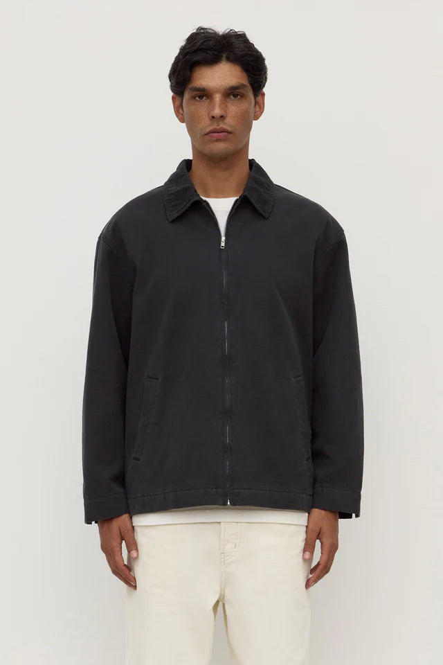 Assembly Label - Joey Cotton Jacket - Washed Black