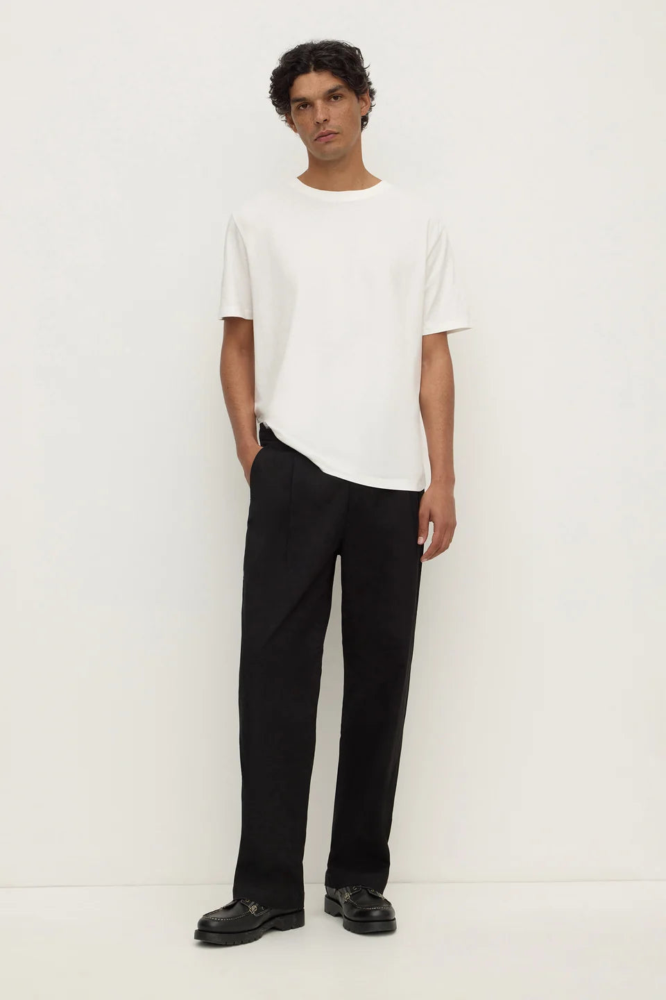 Assembly Label - Jonah Pleated Chino - True Black
