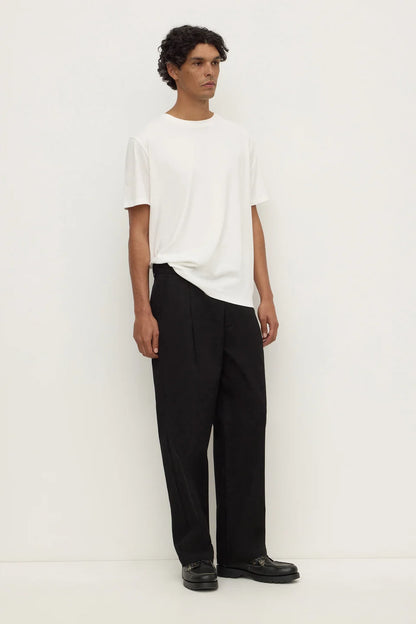 Assembly Label - Jonah Pleated Chino - True Black