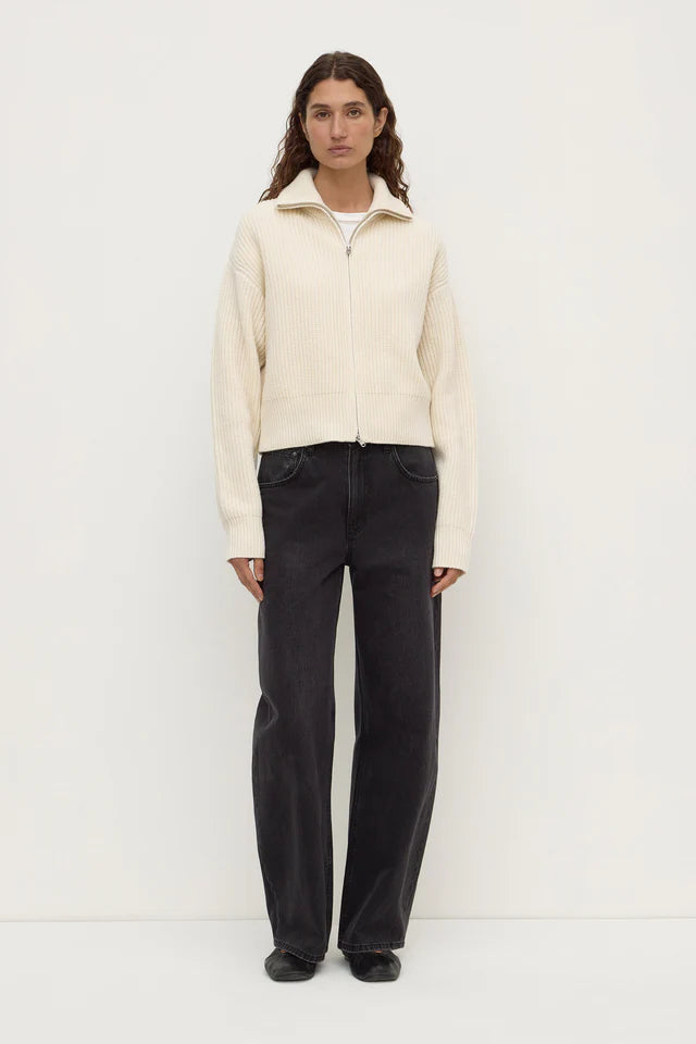 Assembly Label - Kaia Wool Zip Sweater - Antique White