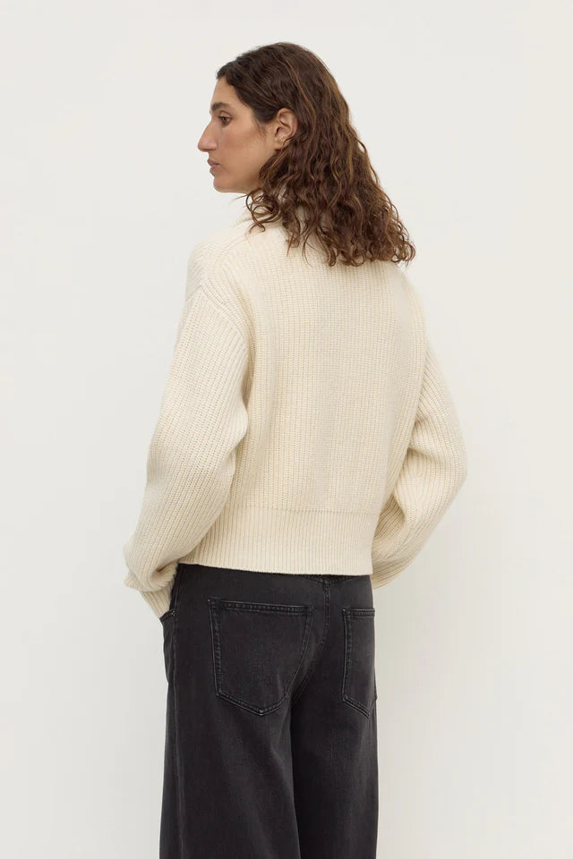 Assembly Label - Kaia Wool Zip Sweater - Antique White