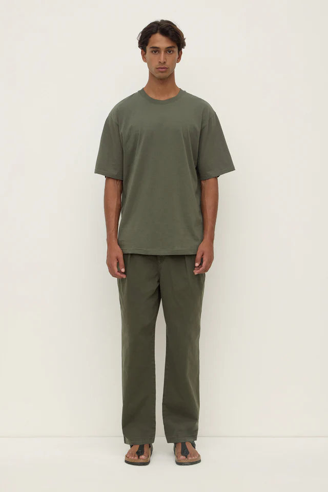 Assembly Label - Knox Organic Oversized Tee - Moss