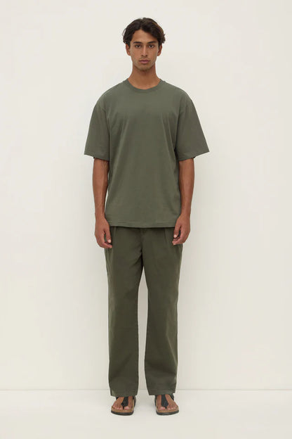 Assembly Label - Knox Organic Oversized Tee - Moss