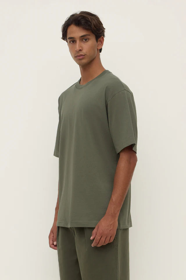 Assembly Label - Knox Organic Oversized Tee - Moss