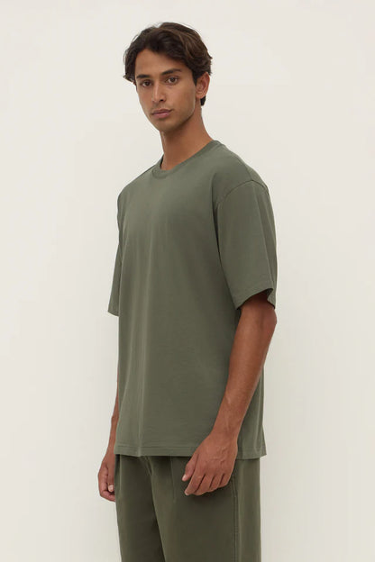 Assembly Label - Knox Organic Oversized Tee - Moss