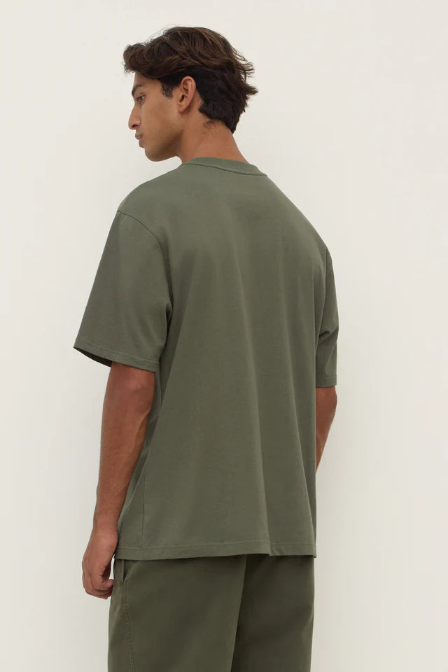 Assembly Label - Knox Organic Oversized Tee - Moss
