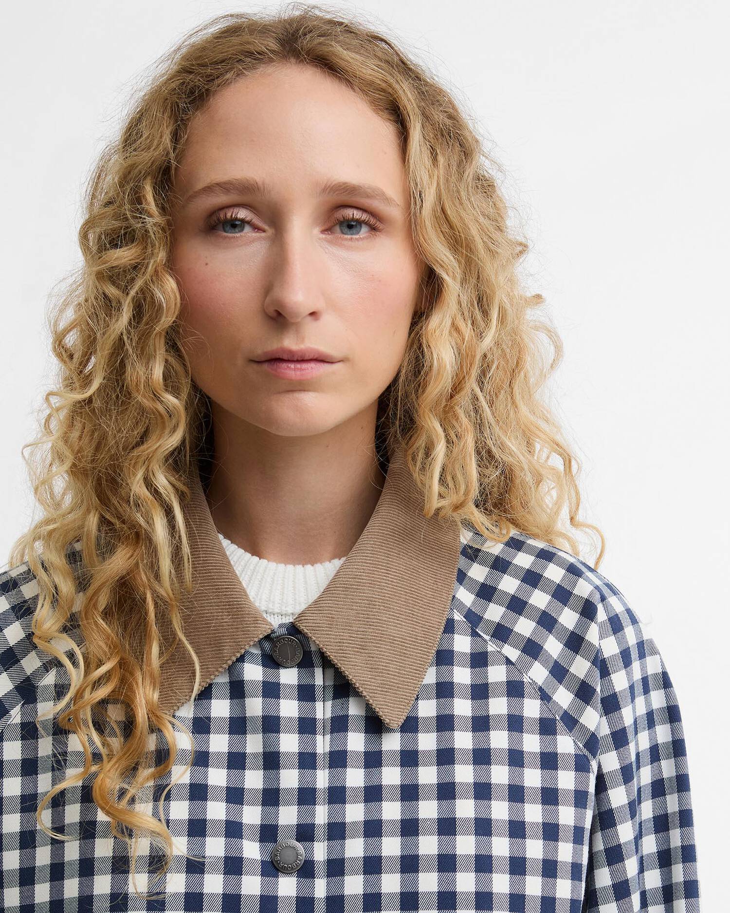 Barbour - Ovingham Casual Jacket - Gingham Navy/Neutral