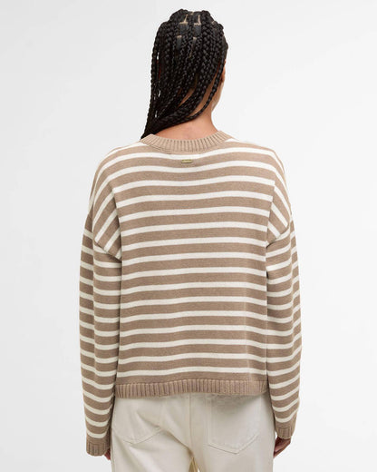 Barbour - Rosie Knitted Jumper - Fawn/Ecru Stripe