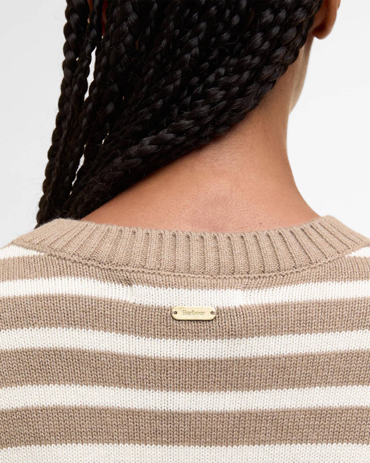 Barbour - Rosie Knitted Jumper - Fawn/Ecru Stripe