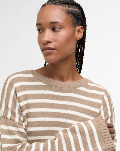 Barbour - Rosie Knitted Jumper - Fawn/Ecru Stripe