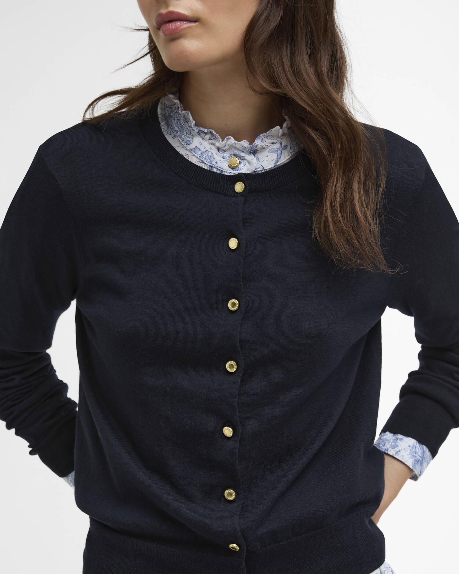 Barbour - Wisteria Knitted Cardigan - Navy