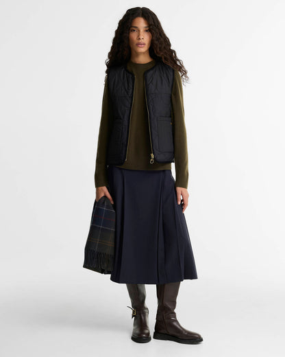 BARBOUR - NUNWELL REVERSABLE QUILTED LINER - BLACK SHADOW/CLASSIC