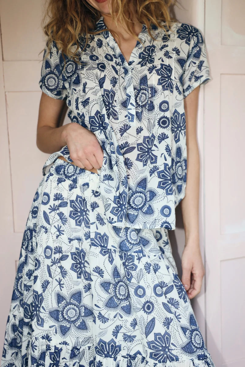 LOLLYS LAUNDRY - HEATHER TOP - BLUE