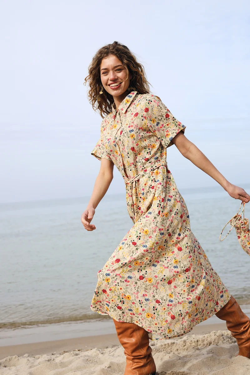 LOLLYS LAUNDRY - BLAKE MIDI DRESS - FLOWER PRINT