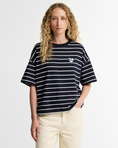 BARBOUR - AMBLESIDE STRIPED TOP - NAVY/CLOUD