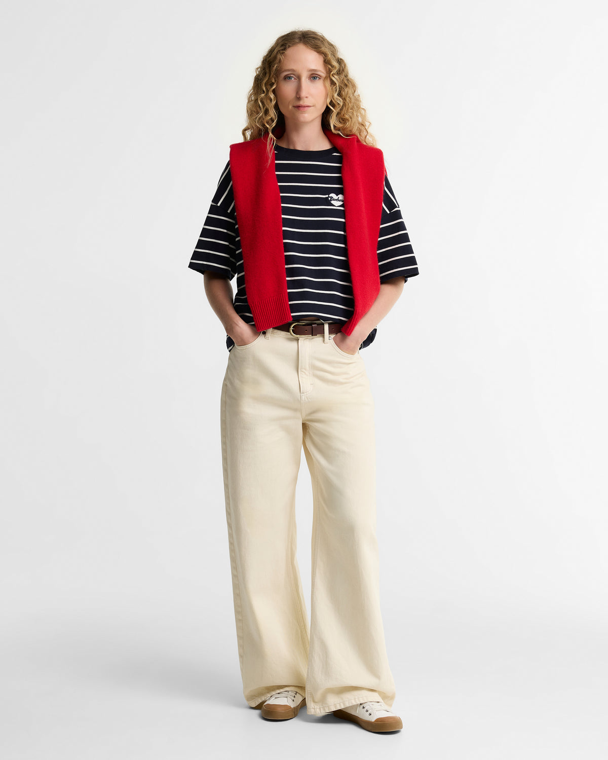 BARBOUR - AMBLESIDE STRIPED TOP - NAVY/CLOUD