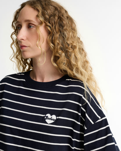 BARBOUR - AMBLESIDE STRIPED TOP - NAVY/CLOUD