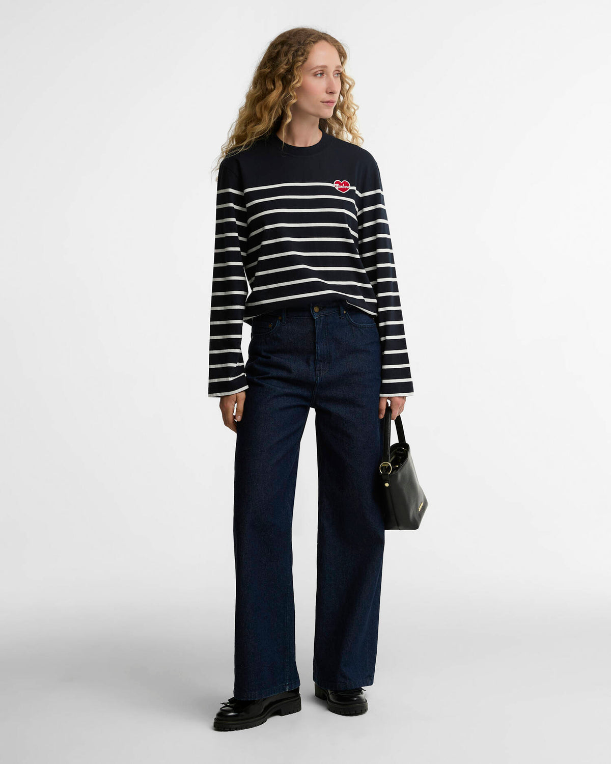 BARBOUR - HARLING STRIPED TOP - DARK NAVY/CLOUD