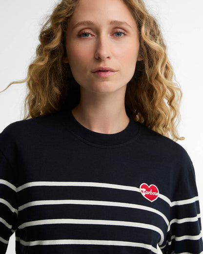 BARBOUR - HARLING STRIPED TOP - DARK NAVY/CLOUD