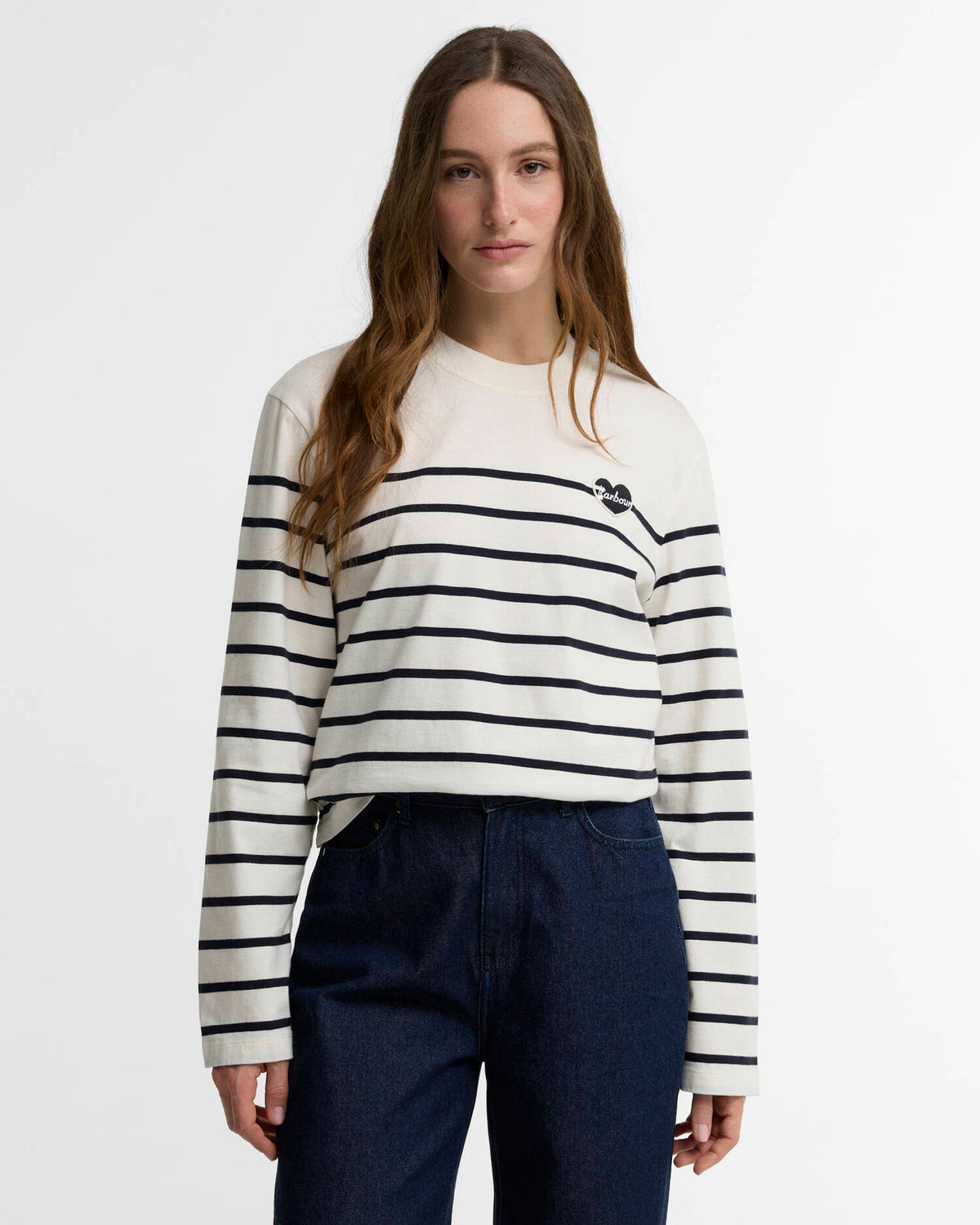 BARBOUR - HARLING STRIPED TOP - CLOUD/DARK NAVY