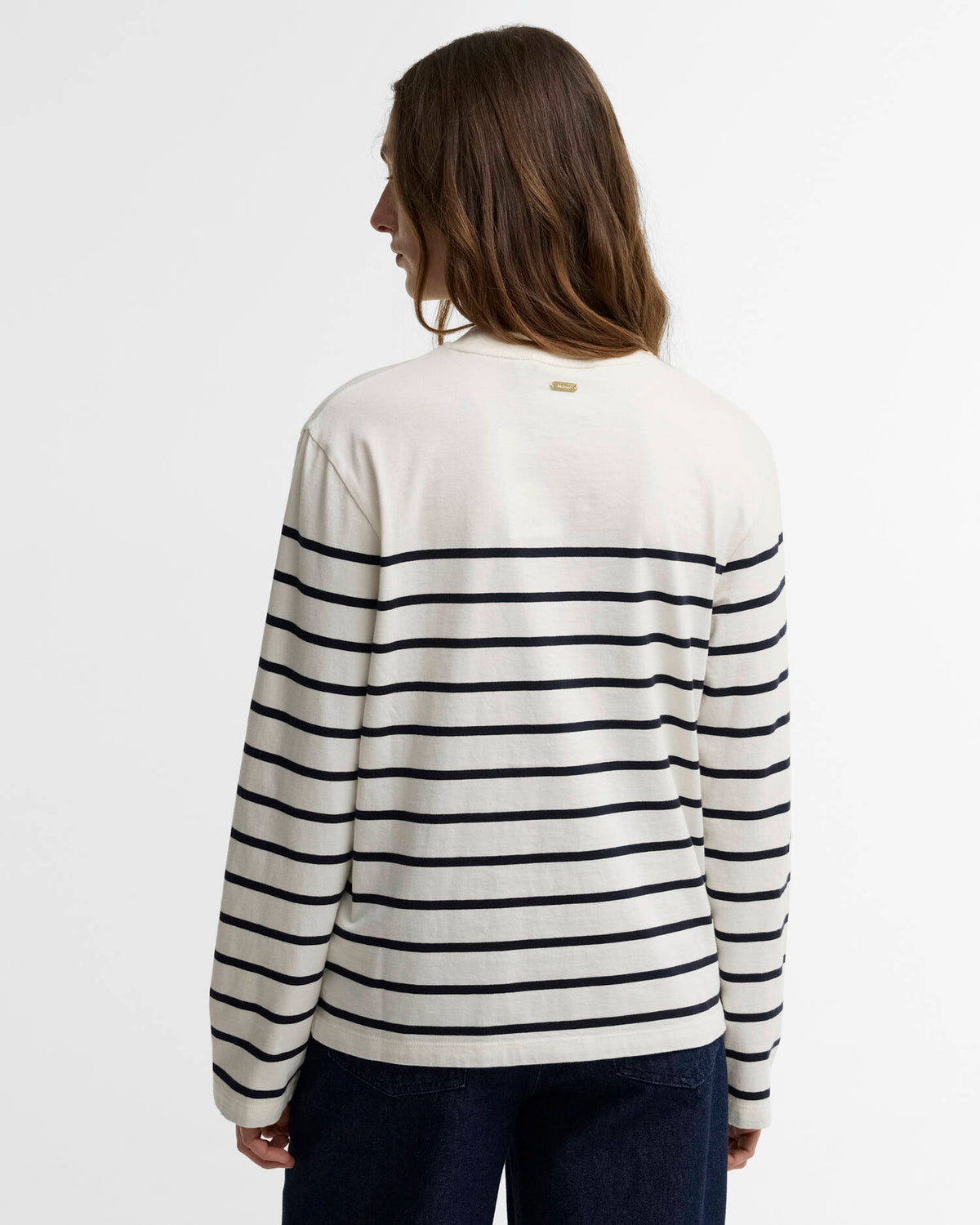 BARBOUR - HARLING STRIPED TOP - CLOUD/DARK NAVY