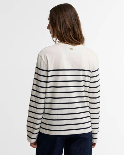 BARBOUR - HARLING STRIPED TOP - CLOUD/DARK NAVY